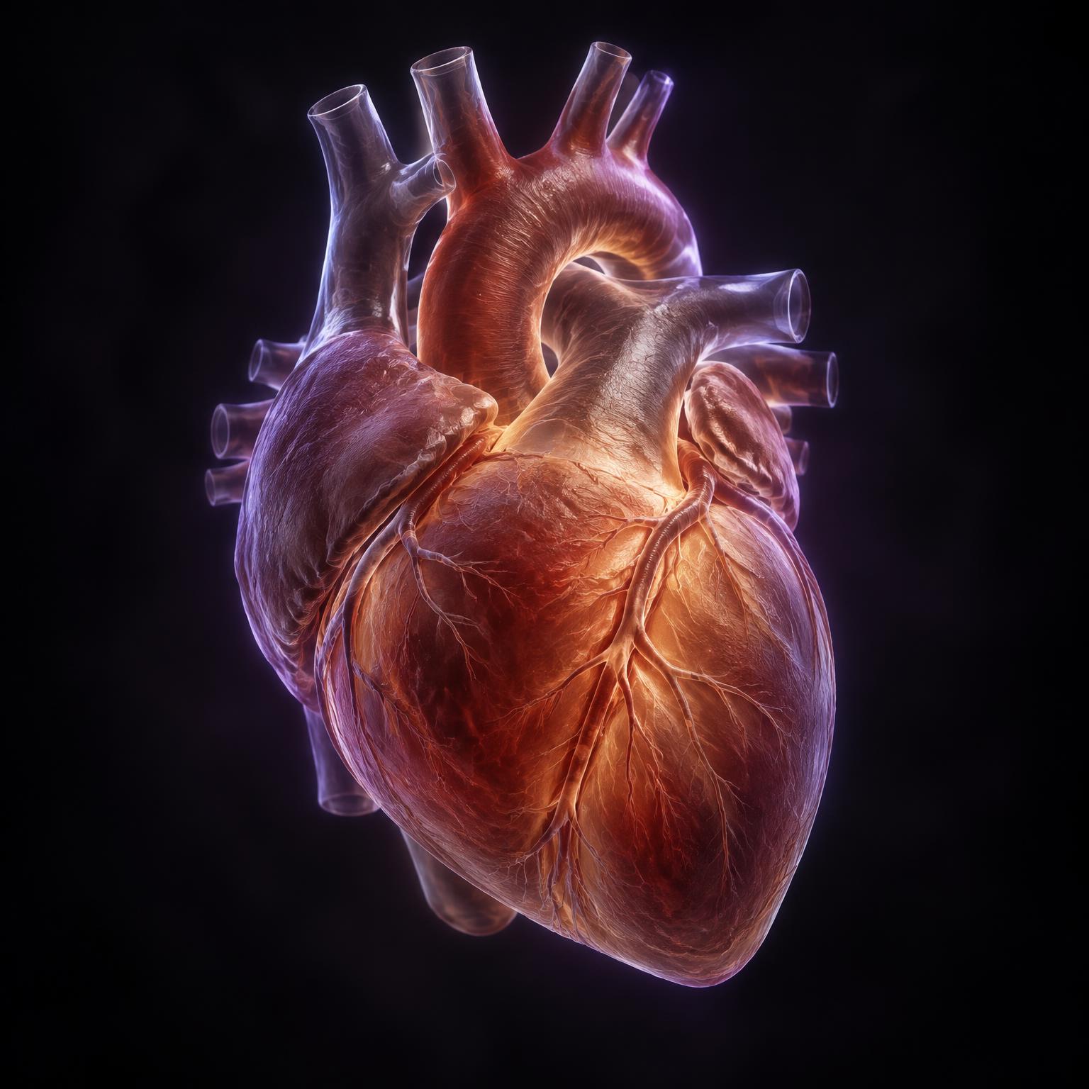 Scientific non-graphic visualization of an anatomical heart